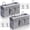 Gray (2 pcs), variant on 2 Pack Large Linen Wall Door Hanging Storage Organizer Bags with Multi Pockets, Waterproof Storage Baskets for Kitchen Bedroom Office RV Camper Multi Color Available