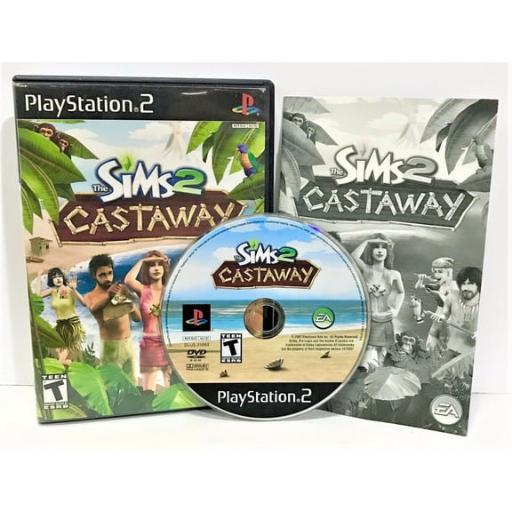 Pre-Owned The Sims 2: Castaway - Complete in Box - Black Label - Tested - PS2 Playstation 2