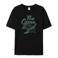 thumbnail image 5 of T Shirts for Women Short Sleeve Cotton Crewneck T-Shirt, The Ocean Green Turtle Simple Style Tee Tops Casual Basic T-Shirts, XS-5XL Black XS, 5 of 7