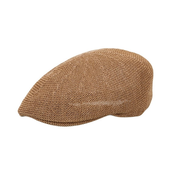 WITHMOONS Breathable Mesh Summer Hat Newsboy Ivy Cap Cabbie Flat Cap YZ30176 (Beige)