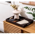 thumbnail image 3 of Home Redefined 17.5”x12” Rectangle Snake Faux Leather Decorative Serving Tray with Handles, Brown, 3 of 7