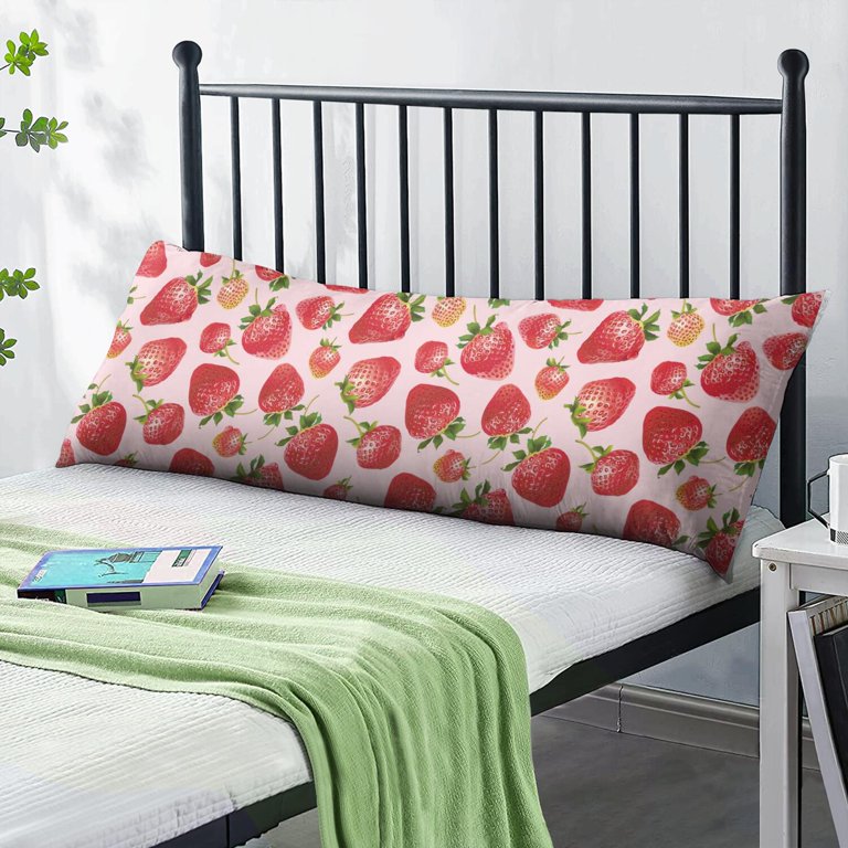 Summer Fresh Strawberry Body Pillow Case 20x54 - Sweet Berry