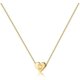 thumbnail image 1 of Collares con inicial de corazón para mujeres y niñas – Collar con colgante de alfabeto con letras de corazón relleno de oro de 14 quilates, pequeños collares con inicial para mujeres y niños, 1 of 5