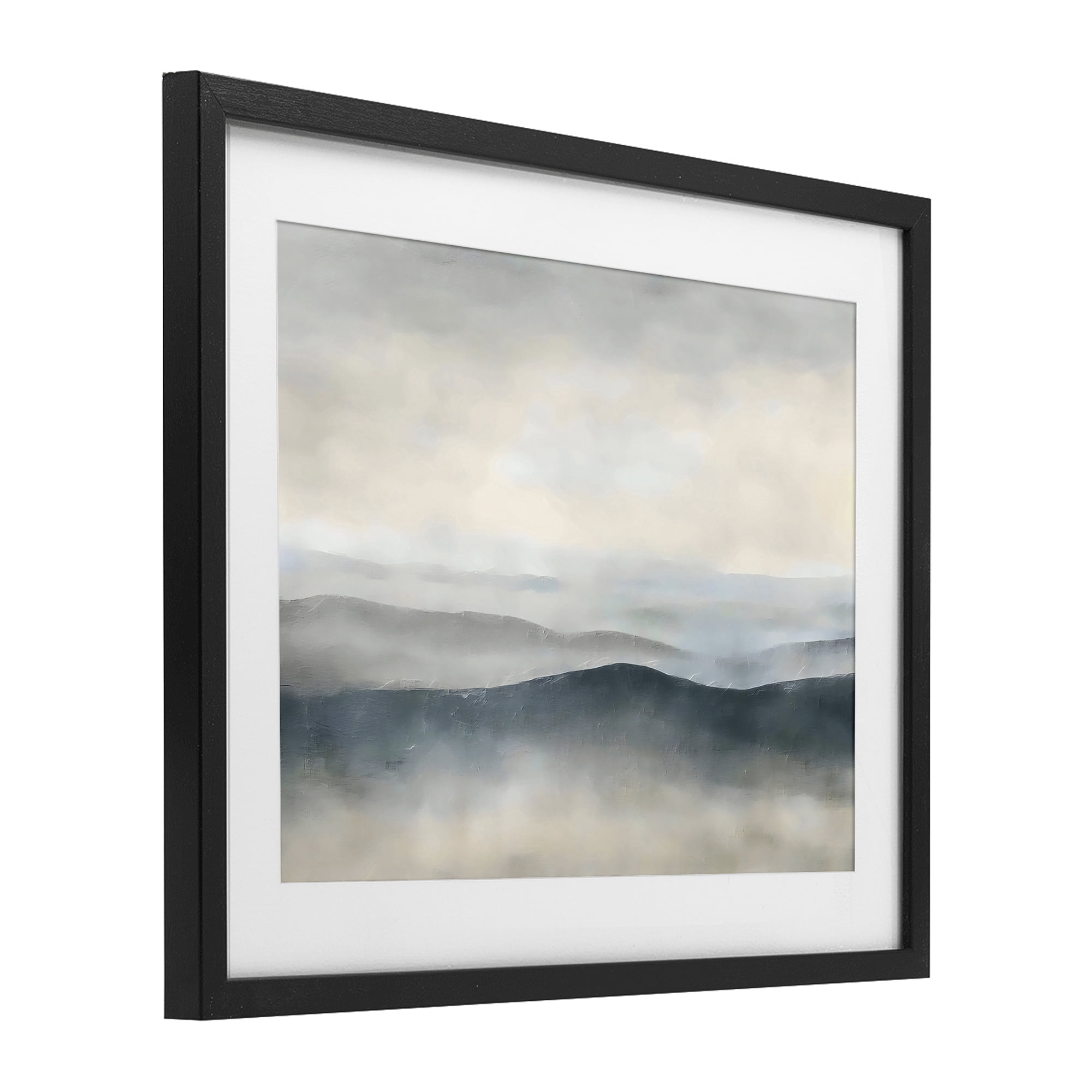 Stupell Industries Muted Horizon Serenity Black Framed Print Under Glass, design by Riley B