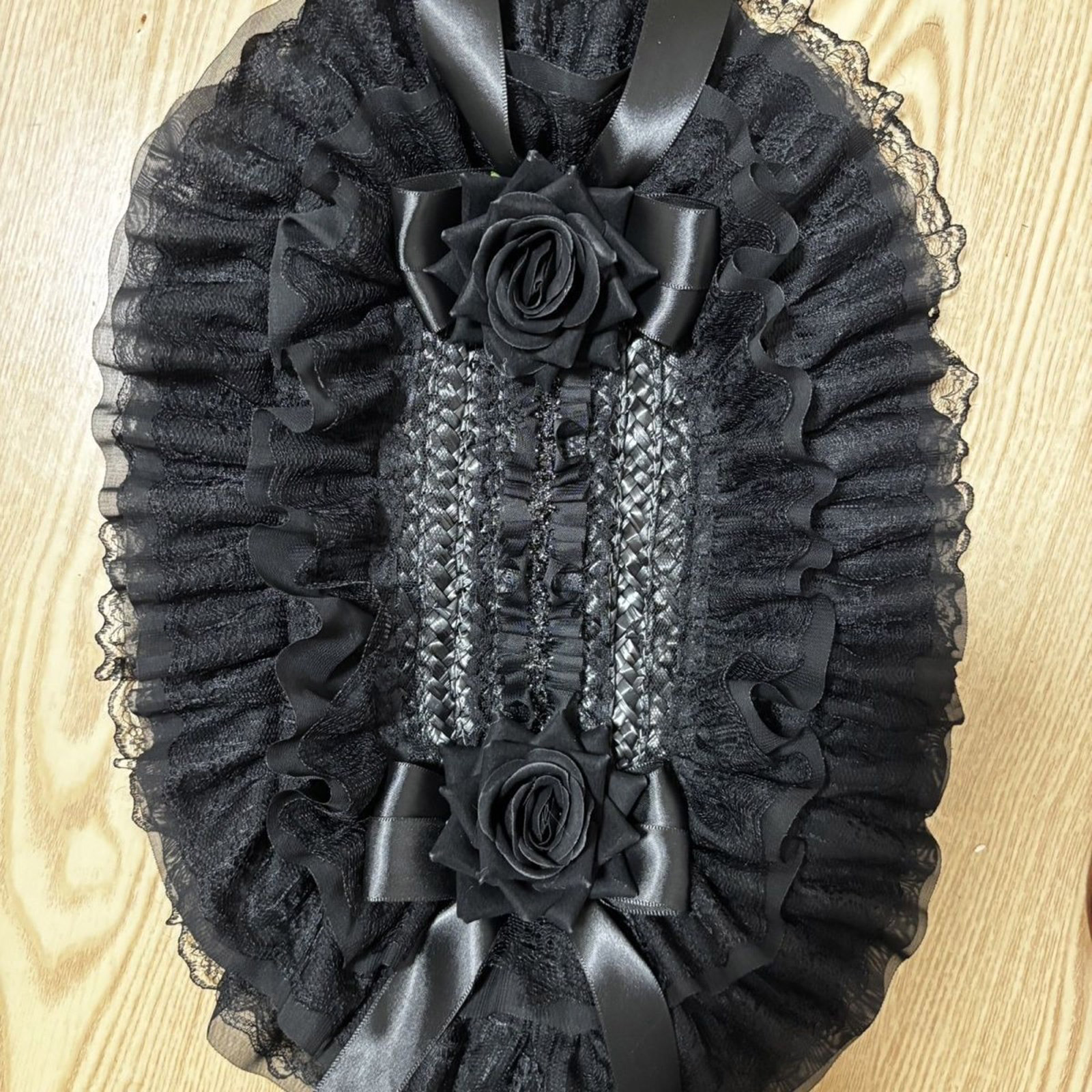 Woven Straw Bonnet Hat Adjustable Ribbon Necktie Hat for Theme Event Dressingup Roleplay Headwear For Masquerades Party