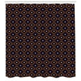 thumbnail image 3 of Ambesonne Ikat Shower Curtain, Diamonds Hatch Lines, 69"Wx84"L, Orange Purple Black, 3 of 3