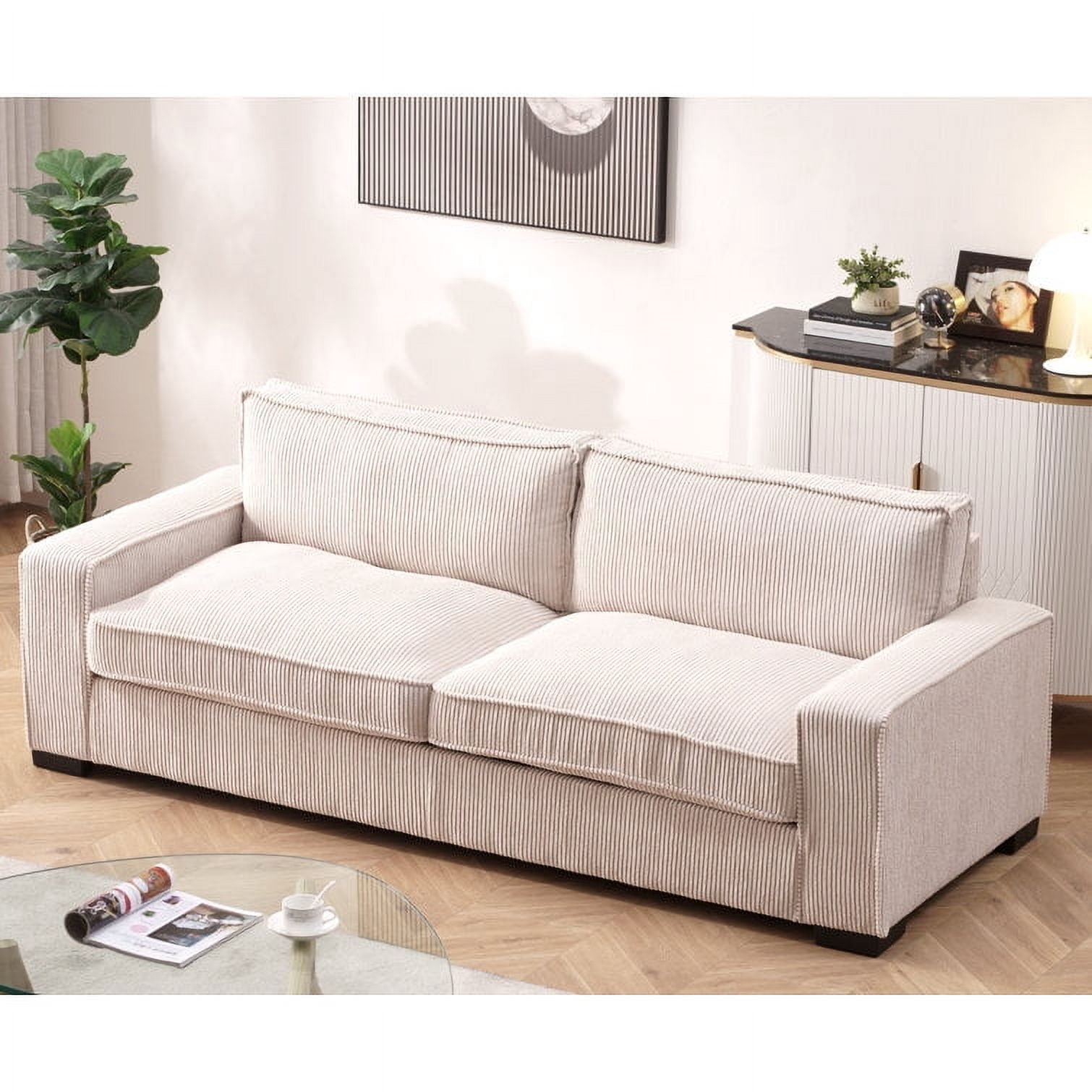 US Pride Furniture Luxe Corduroy Spacious 3-Seater Sofa