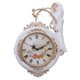 thumbnail image 4 of Reloj de pared de doble cara, redondo, sin tictac, silencioso, clásico, decorativo para colgar. Blanco, 4 of 9
