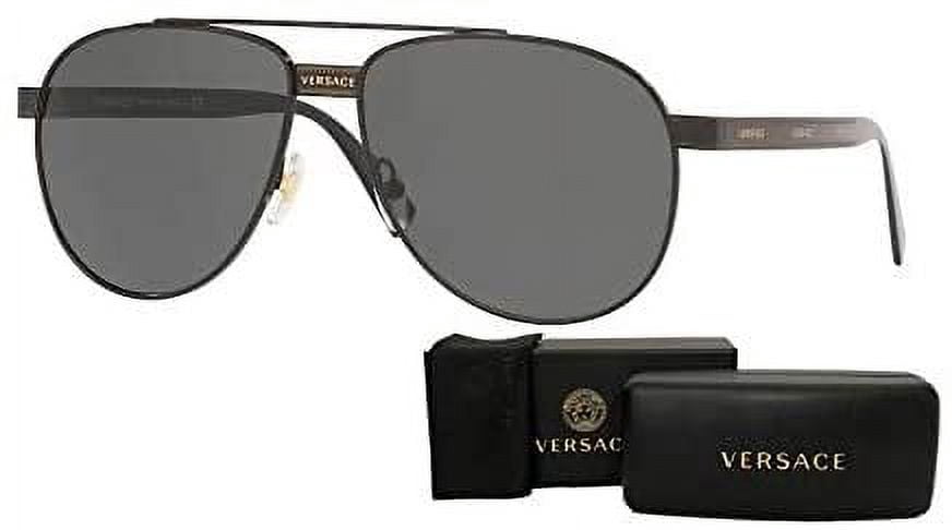 VERSACE VE2209 1252V3 Pale Gold Brown Tamp Silver Gold 58 mm Unisex Sunglasses Versace VE2209 1252V3 58M Pale Gold/Brown Tamp Versace  main image 3