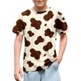 thumbnail image 5 of Smupbvky Toddler Boys Girls Cow Print T Shirt Short Sleeve Crew Neck Tops Casual Soft Cute Summer Tee Loose Fit (4-5 Years, Multicolor), 5 of 7