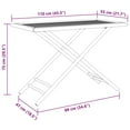 thumbnail image 7 of vidaXL Folding Patio Table 43.3"x21.7"x29.5" Bamboo, 7 of 7