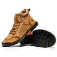 thumbnail image 3 of UOFEIY Men's Casual Leather Fashion Sneakers Ankle Chukka Boots Handmade Driving Shoes, 3 of 9