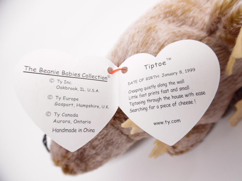Ty Beanie Baby: Tiptoe the Mouse | Stuffed Animal | MWMT - Walmart.com