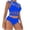 Blue, variant on Womens Sleeveless Fishnet One Piece Lingerie Set Hollow Out Mesh Stretchy Soft Elastic Sleepwear Date Nights Solid Color