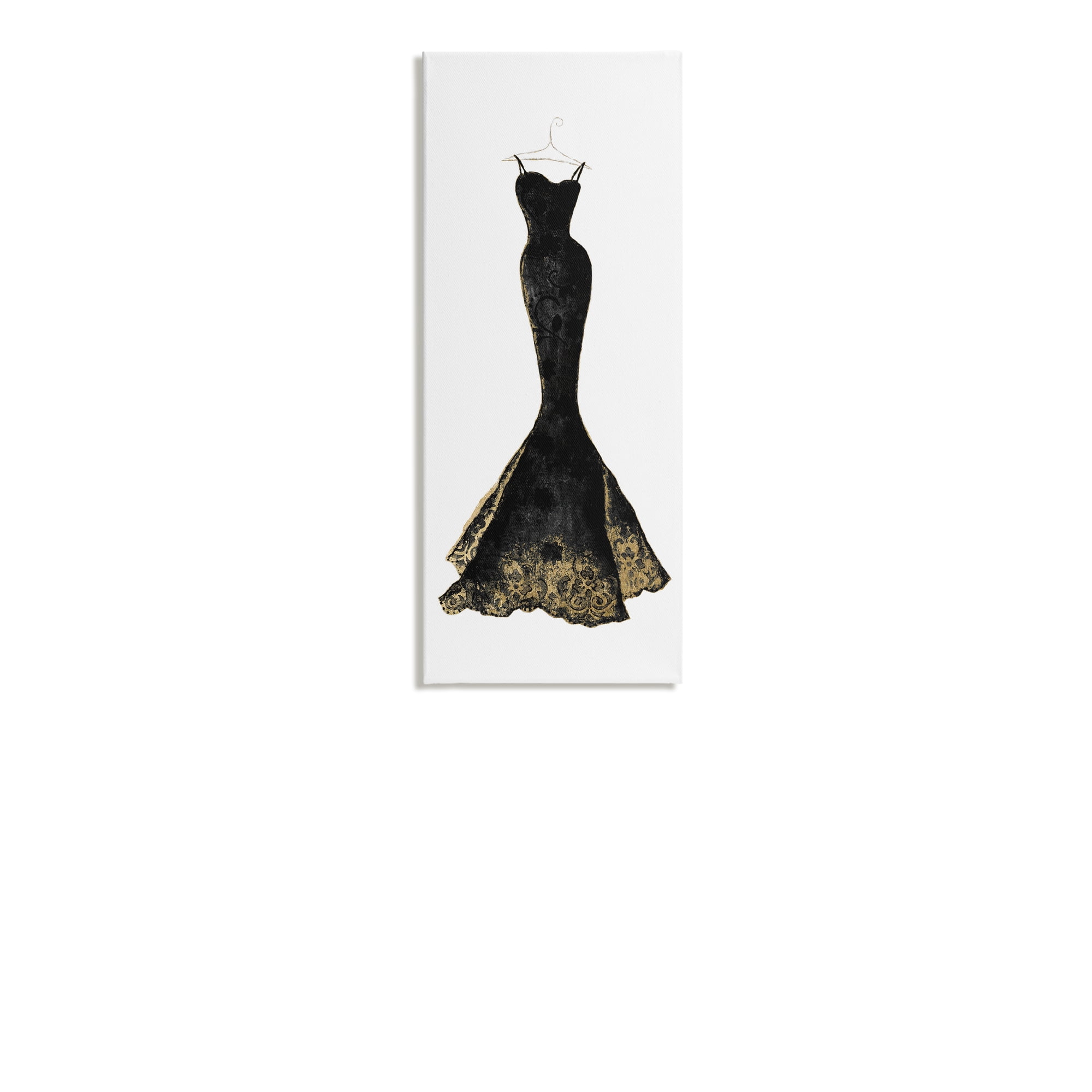 Stupell Industries Gilded Black Evening Gown Canvas Wall Art, design by Janet Tava