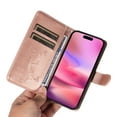 thumbnail image 2 of Allyechgroup Wallet Case for Apple iPhone 16 Plus, Butterfly Floral Embossed Premium PU Leather Shockproof Flip Stand Cards Slots Hand Wrist Phone Case for Apple iPhone 16 Plus, Rosegold, 2 of 7