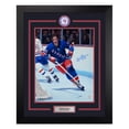 thumbnail image 1 of Jean Ratelle Signed New York Rangers Centre Ice Logo 26x32 Frame, 1 of 2