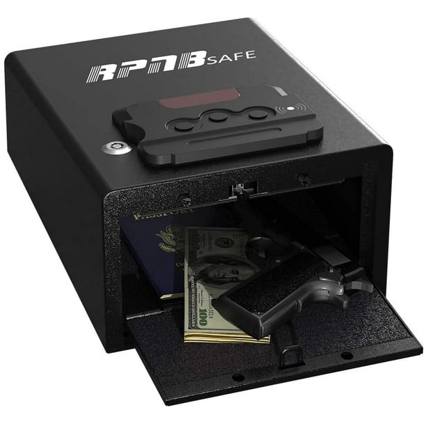 Rpnb Pistol Safe Quick Access Pop Open Door Safe Gun Safe With Digital Key Pad Walmart Com