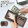 thumbnail image 2 of Cshidworld RFID Men’s Wallets, Stylish Bifold Wallets with 7 Credit Credit Cards 1 ID Window, Slim Minimalist Front Wallet/Credit Card Holder, Great Gift For Men, 2 of 7