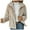 Brown, variant on WREESH Womens Fall Winter Solid Fleece Jacket Faux Fuzzy Cropped Jacket Long Sleeve Casual Zip Up Coat Outerwear Brown
