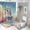 AA-3, variant on Cute with Unicorn in Winter Shower Curtain Waterproof Bathroom Curtain Set with Hooks Home Decor Bathroom Curtains 4pcs