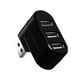 thumbnail image 1 of Alta Velocidad 3 Puertos Usb 3.0 Multi Hub Splitter 90/180 Grados Giratorio Mini Usb 2.0 Hub Expansión Para Macbook Pro Pc Laptop Kearding EL011802-00, 1 of 5