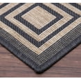 thumbnail image 4 of Contemporary Geometric Rug - 5 ft. 3 in. x 7 ft. 6 in., Charcoal Gray, Indoor/Outdoor Bordered Rug, Fade Resistant, Water Proof Rug | Decorative Area Rugs, 4 of 8