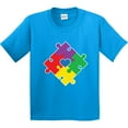 thumbnail image 3 of Inktastic Autism Awareness Month Puzzle Youth T-Shirt, 3 of 5