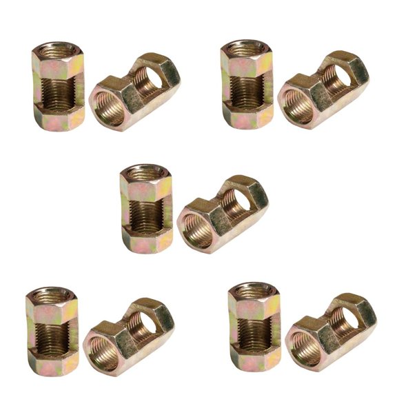 10 Pcs Ceiling Light Lamp Repair Zinc Plating Iron Coupling Nut Chandelier Height Hexagon M10 Thread 25mm Open Nut