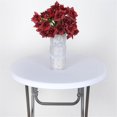 thumbnail image 5 of BalsaCircle White Fitted Spandex Cocktail Table Top Stretch Cover Catering Table Linens, 5 of 6