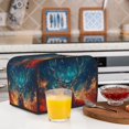 thumbnail image 6 of Honeii Celestial Stag Cosmic Glow Print 4 slice Toaster Cover, Two Slice Toaster Dust-proof Cover For Kitchen Small Appliance and Fingerprint Protection, 6 of 7