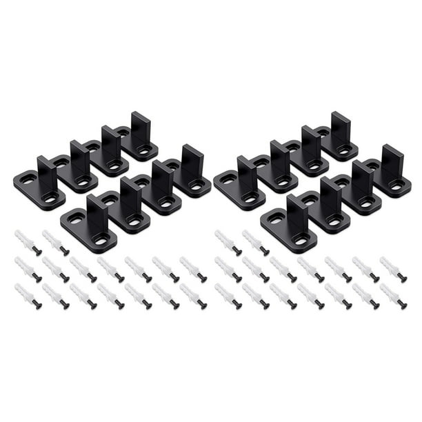 16 Piezas Guías de Piso para Puertas Corredizas de Guías para Puertas de Armarios Herrajes Plástico Piso Simple Montado En la Pared Guía de Riel Inferior