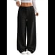 thumbnail image 1 of Pantalones Anchos de para Mujer, Rectos, con Botones y Cremallera Frontal, y Bolsillos Negro M, 1 of 10