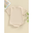 thumbnail image 6 of vera natura Baby Boys Summer Romper Infant Short Sleeve Crew Neck 3D Letter Print Casual Rompers, 6 of 9