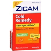 Zicam Cold Remedy RapidMelts with Vitamin C Citrus 25 Each (Pack of 2)