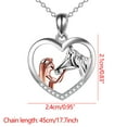 thumbnail image 2 of kkbbma under $5 Heart Horse Pendant Necklace, Heart Necklace, 2 of 2