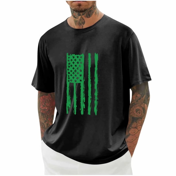 Tops para hombre, blusas y camisas de cuello redondo y manga corta para hombre, blusas casuales de moda con cuello redondo y manga corta para hombre, blusas para hombre