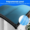 thumbnail image 4 of Tereitr 31.5"x47" Door Awning Canopy, All-Weather UV & Rain Protection with Polycarbonate Roof, Aluminum Frame & Steel Brackets for Entrance, Window, Porch (Black), 4 of 10