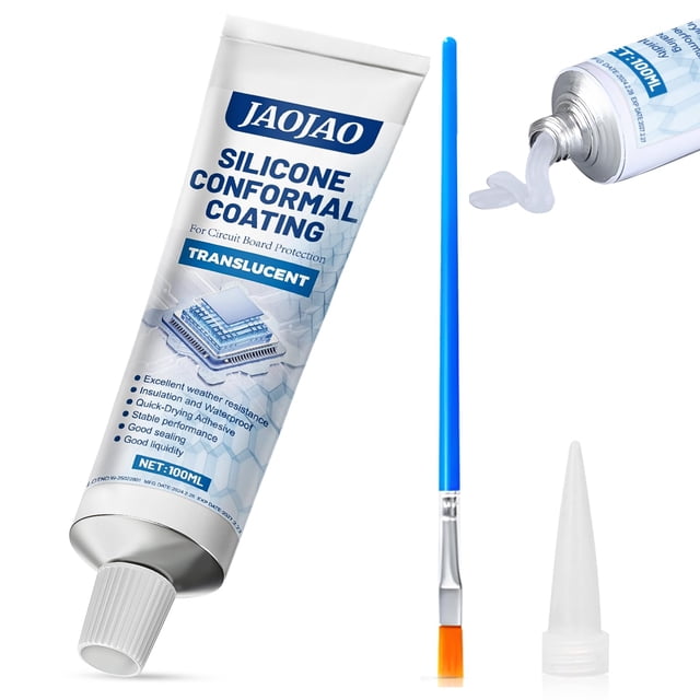 Sellador adhesivo de silicona JAOJAO, revestimiento conformado, 100 ml