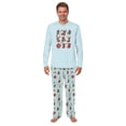 thumbnail image 3 of Family Matching Christmas Pajama Set, Light Blue Festive Gnome and Holiday Pattern with Pet Outfit, 3 of 7