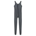 thumbnail image 6 of TiaoBug Womens Oil Sleeveless Bodycon Jumpsuit Sheer Full Body Sport Bodysuit Bodystocking Tight Swimsuit Dark Grey M, 6 of 7