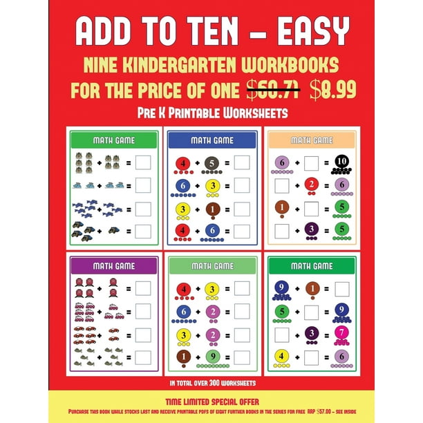 Pre K Printable Worksheets: Pre K Printable Worksheets (Add to Ten