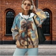 thumbnail image 4 of Garronmavis Running Wild Horse Women Hoodies Oversized Sweatshirts Trendy Loose Women Full-Zip Hoodie Soft Casual Long Sleeve Winter Fall Outfits Fashion Clothes, 4 of 7