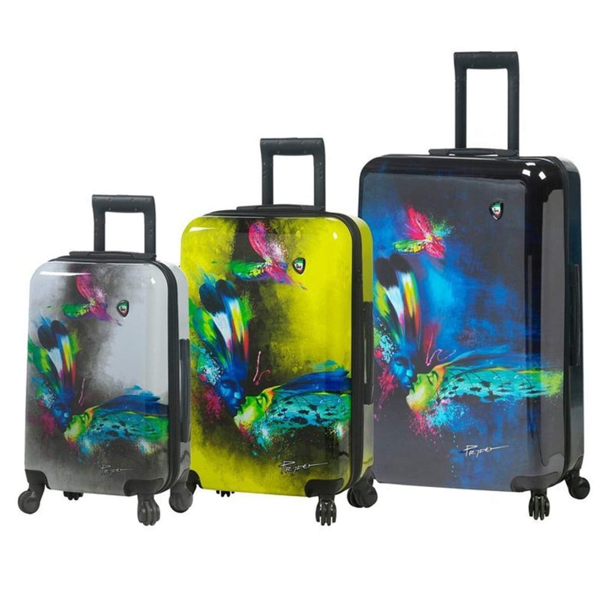 Mia Toro Prado Butterfly Kiss Hardside Spinner Luggage 3pc Set 20