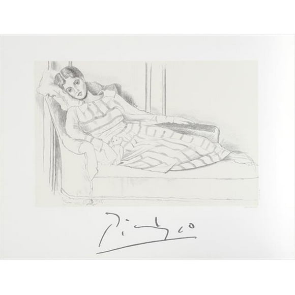 Olga Kaklowa, Lithograph on Paper 29 In. x 22 In. - Black And White