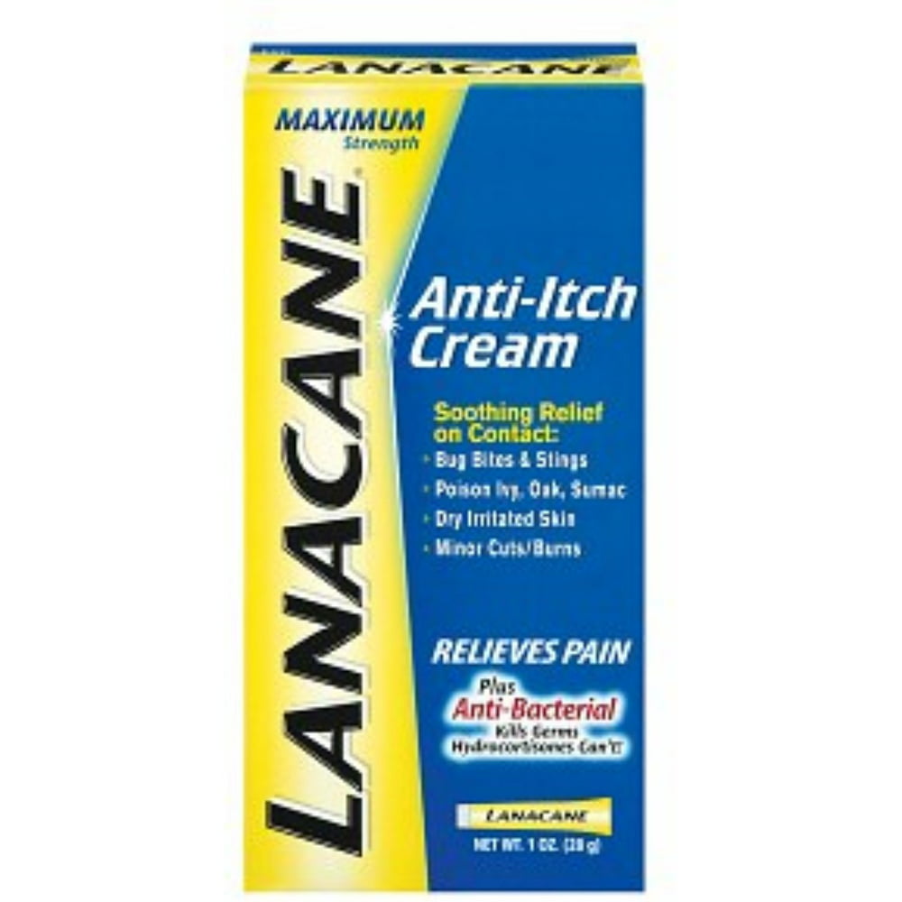 Lanacane Maximum Strength Anti Itch Medication Cream 1 Oz Pack Of 4