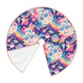 thumbnail image 2 of KLL Skull rainbow color space Christmas Tree Skirt 30" ,Party Decorations Farmhouse for Christmas Decorations Holiday Party, 2 of 6