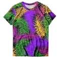 thumbnail image 4 of PMUYBHF T-Shirt Décontracté Mode Femme Col Rond Manches Courtes Imprimé Couleur 1165 L, 4 of 4