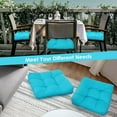 thumbnail image 4 of PetFurnish Set of 2 Tufted Patio Cushions, 4 Inch Thick Outdoor Chair Pads, Waterproof and High Elasticity, 21"X21" Square Deep Seat Cushion for Patio Furniture, 2 Pack Indoor Floor Cushion, 4 of 10