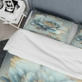 thumbnail image 4 of Designart "Elegant Blue Blossom IV" Floral & Botanical Bedding Covert Set - Floral Blue Traditional Bed Set With 2 Shams, 4 of 6